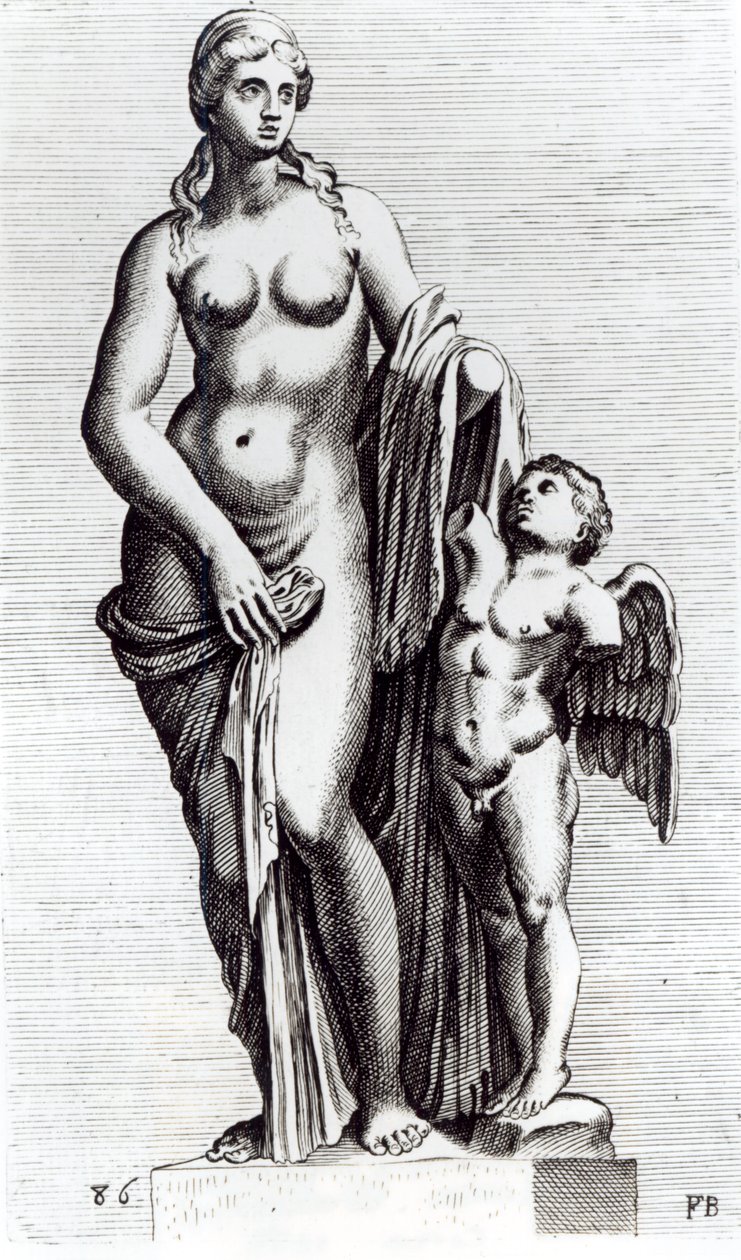 Niebiańska Wenus, ok. 1653 (akwaforta) (bw zdjęcie) autorstwa Francois Perrier