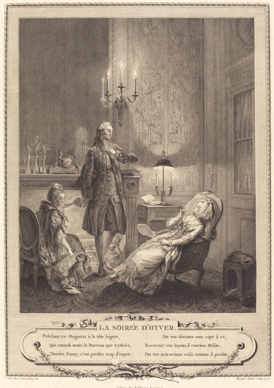 Zimowy wieczór autorstwa Francois Robert Ingouf after Sigmund Freudenberger