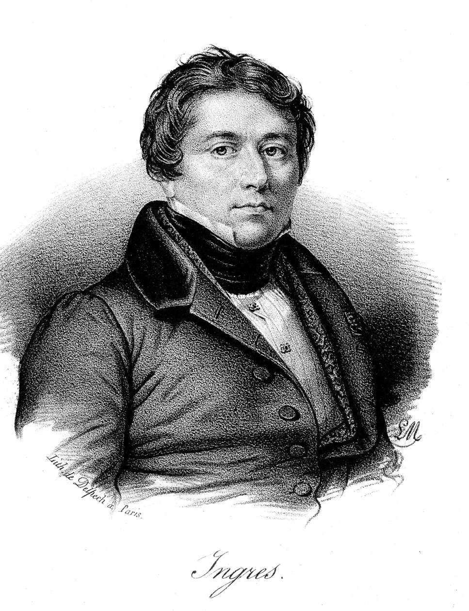 Jean Auguste Dominique Ingres autorstwa Francois Seraphin Delpech