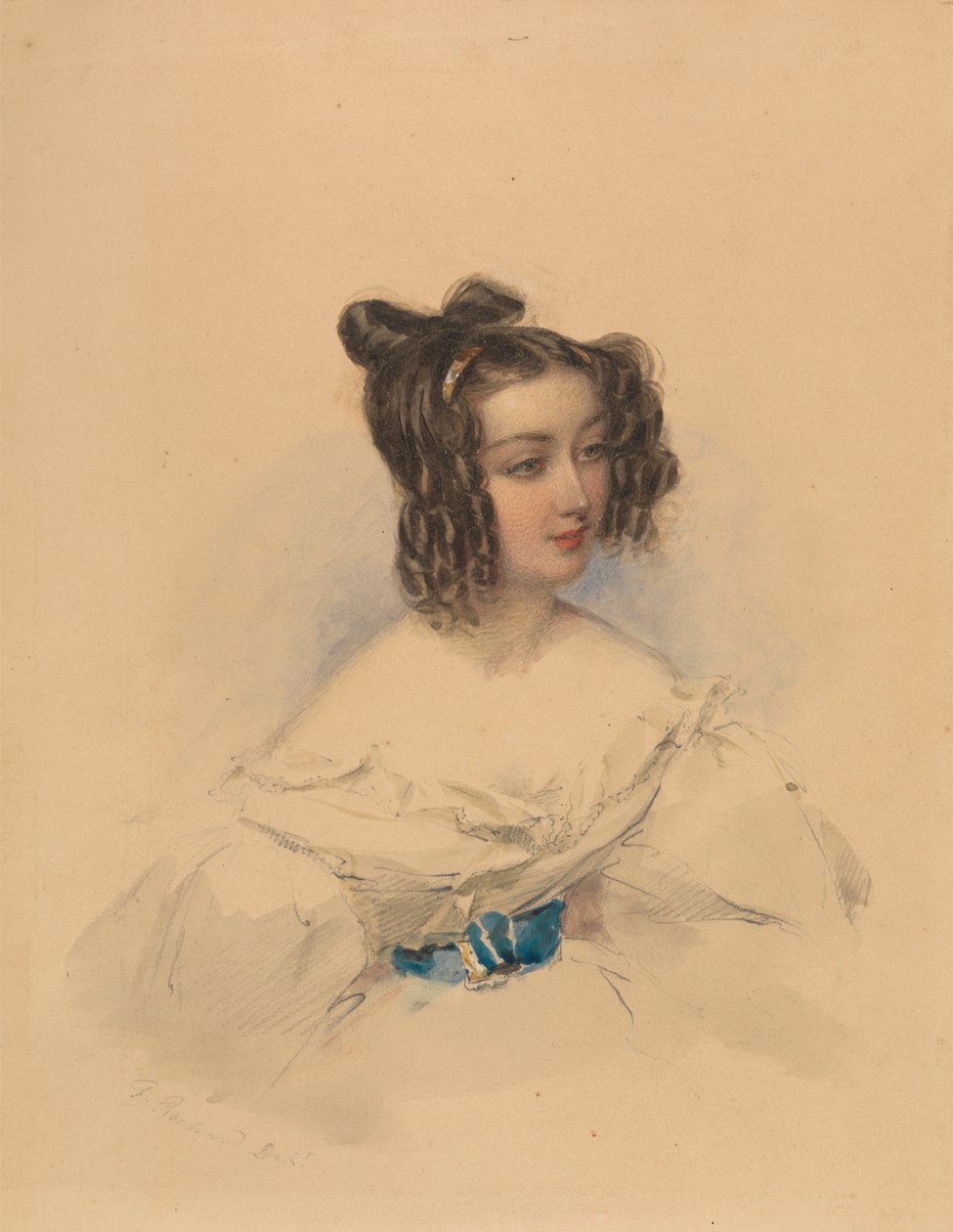 Teresa, hrabina Gamba-Guicioli autorstwa Francois Theodore Rochard