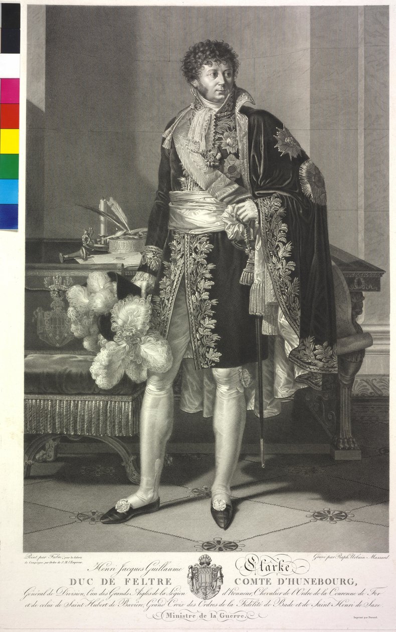 Książę Feltre Clarke (akwaforta) autorstwa Francois Xavier Fabre