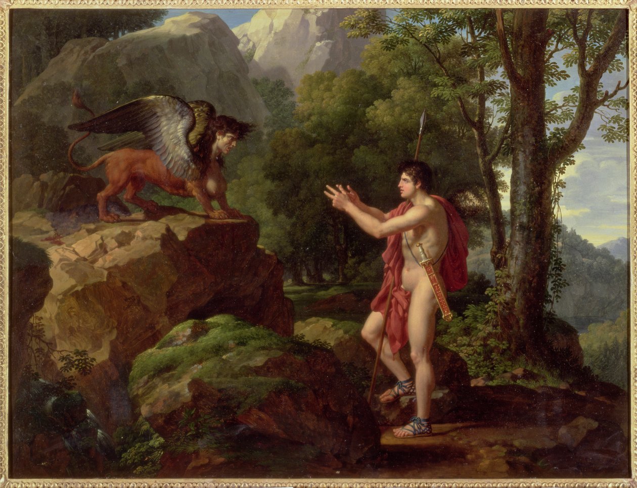 Edyp i Sfinks, ok. 1806-08 autorstwa Francois Xavier Fabre