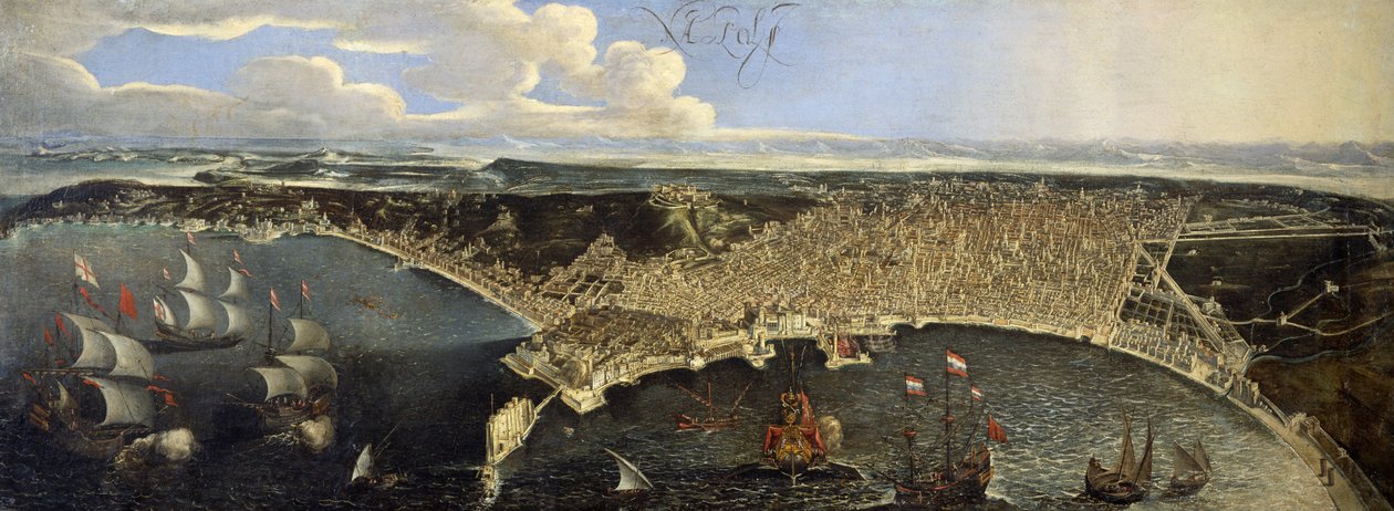 Ogólny widok Neapolu autorstwa Francois de Nome