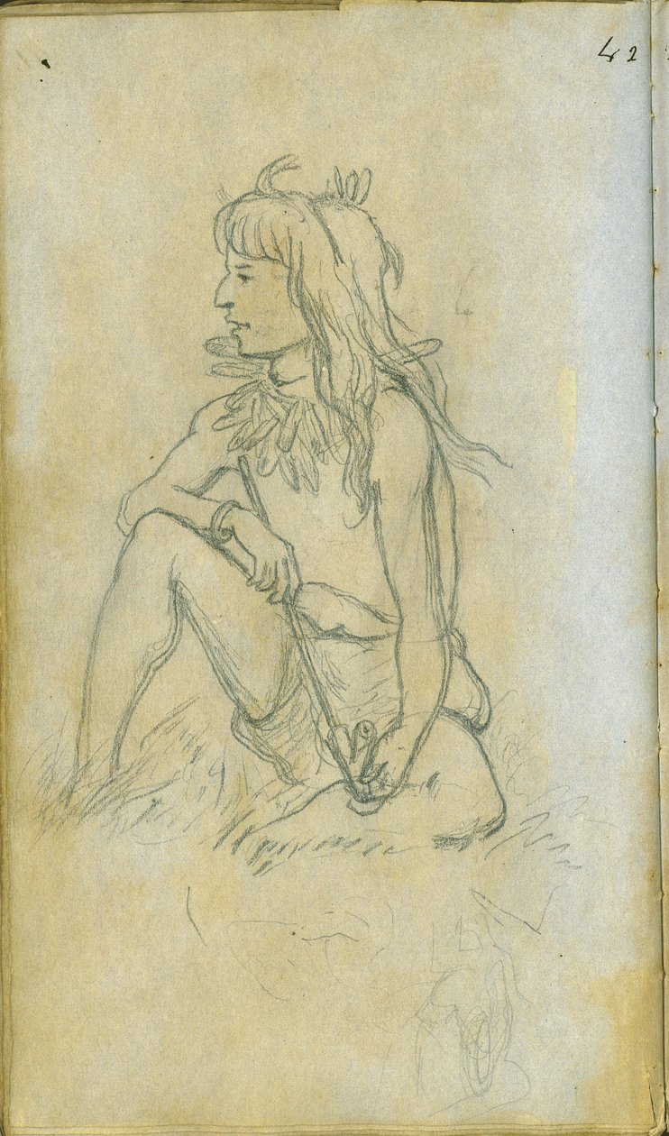 Rysunek figury, 1851 autorstwa Frank Blackwell Mayer