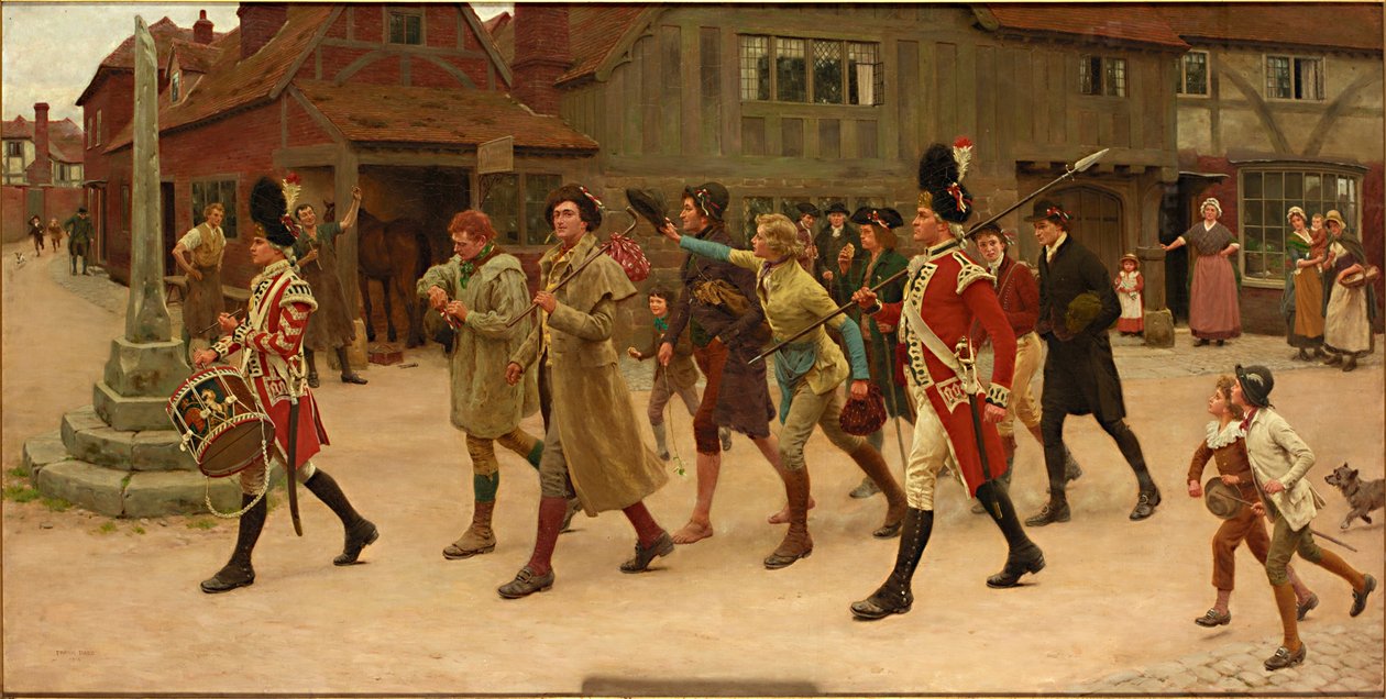 Podążaj za bębnem, 1914 autorstwa Frank Dadd