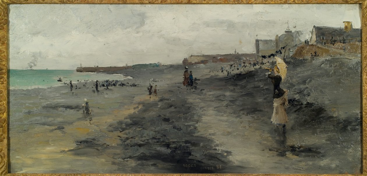 Plaża przez Dieppe, 1881 autorstwa Frank Myers Boggs