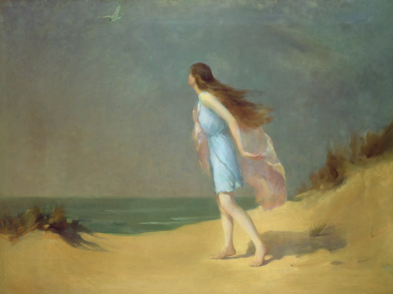 Dziewczyna na plaży autorstwa Frank Richards
