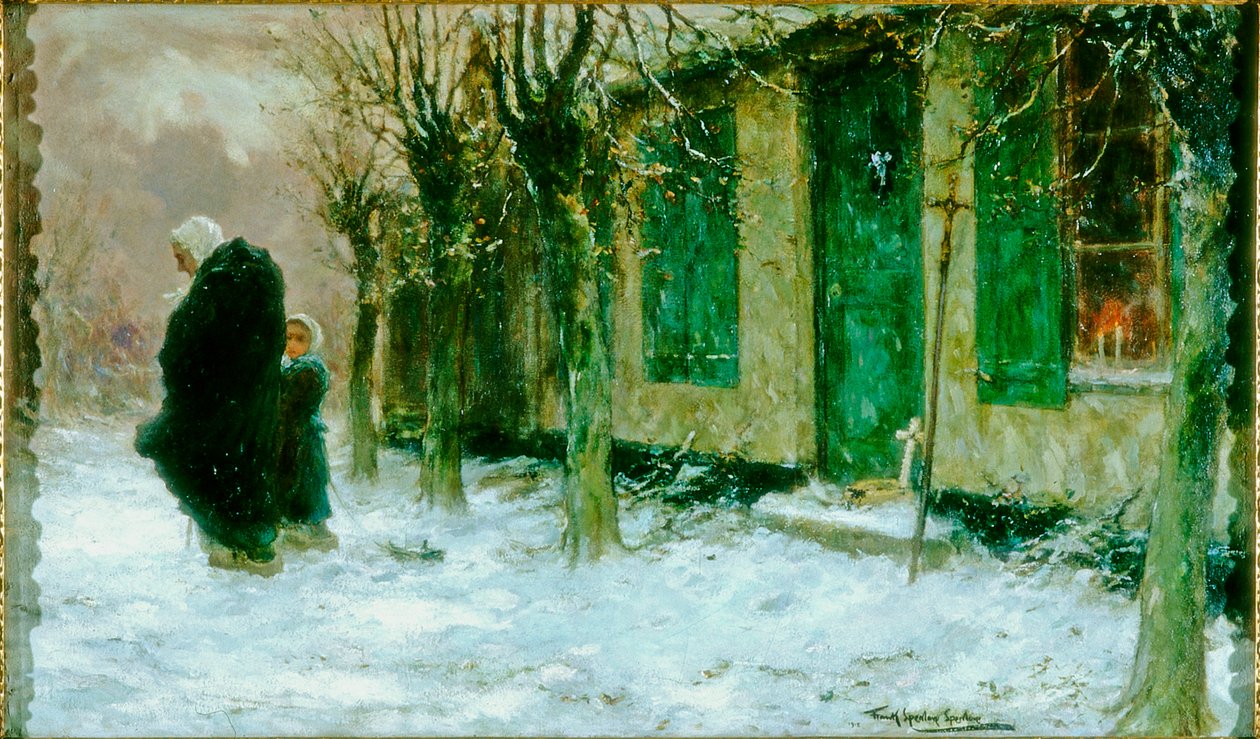 Zielone okiennice, Wiatyk, Belgia, 1918 r. autorstwa Frank Spenlove Spenlove
