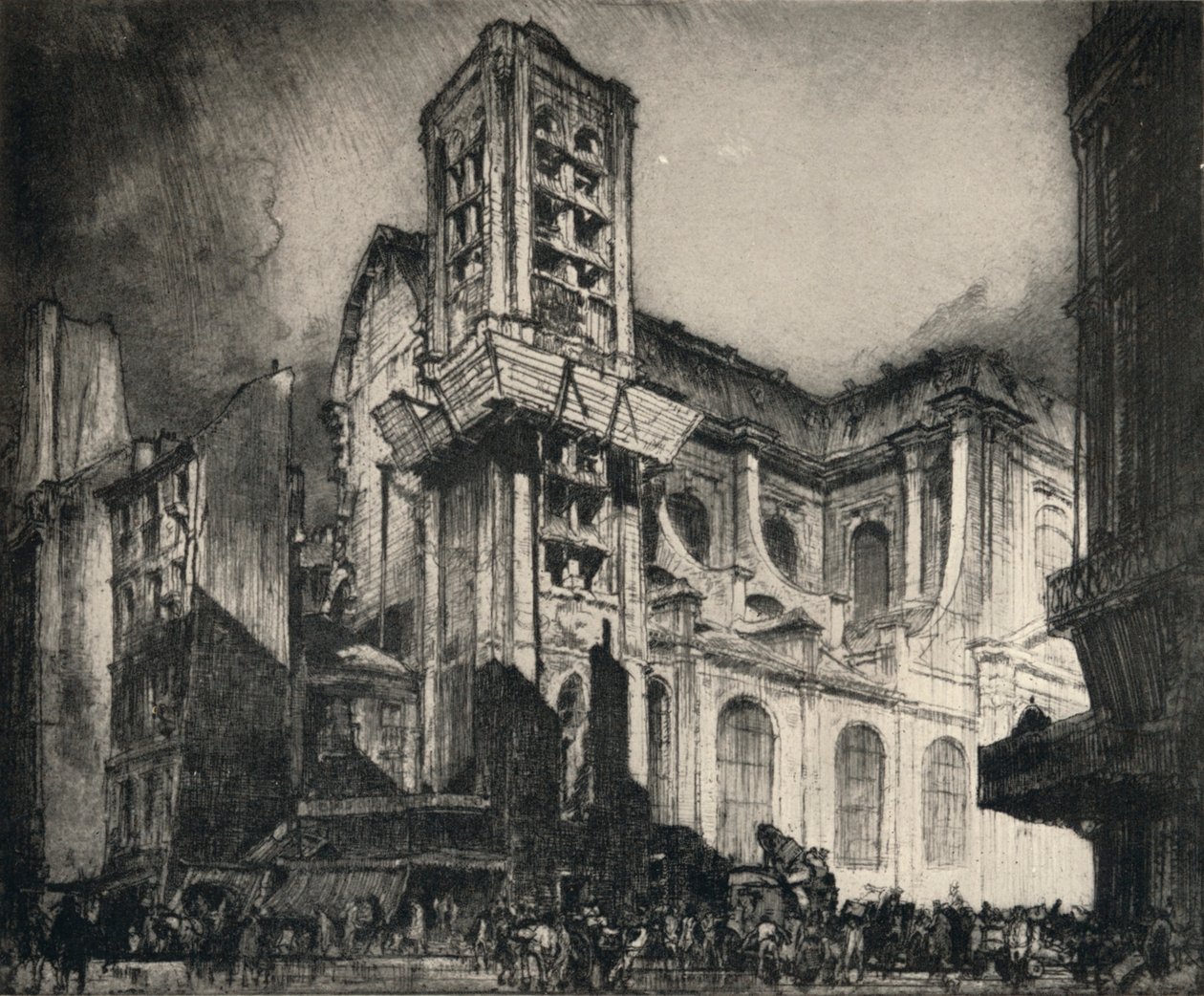 „Kościół św. Mikołaja-du-Chardonnet”, 1915 autorstwa Frank Brangwyn