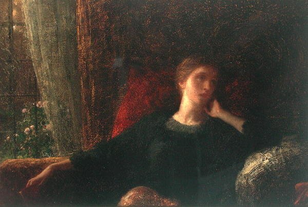 Wspomnienia (olej na płótnie) autorstwa Frank Dicksee