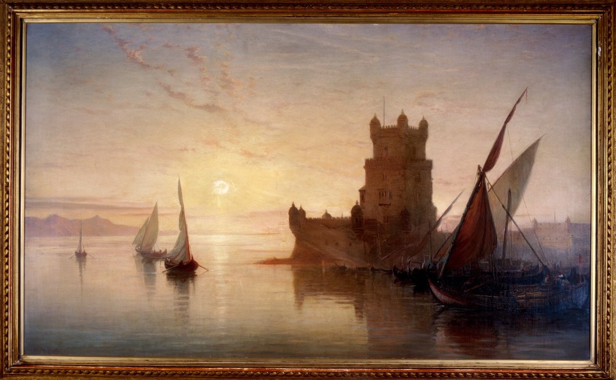 Lizbona - Zamek Balem, 1850. autorstwa Frank Dillon