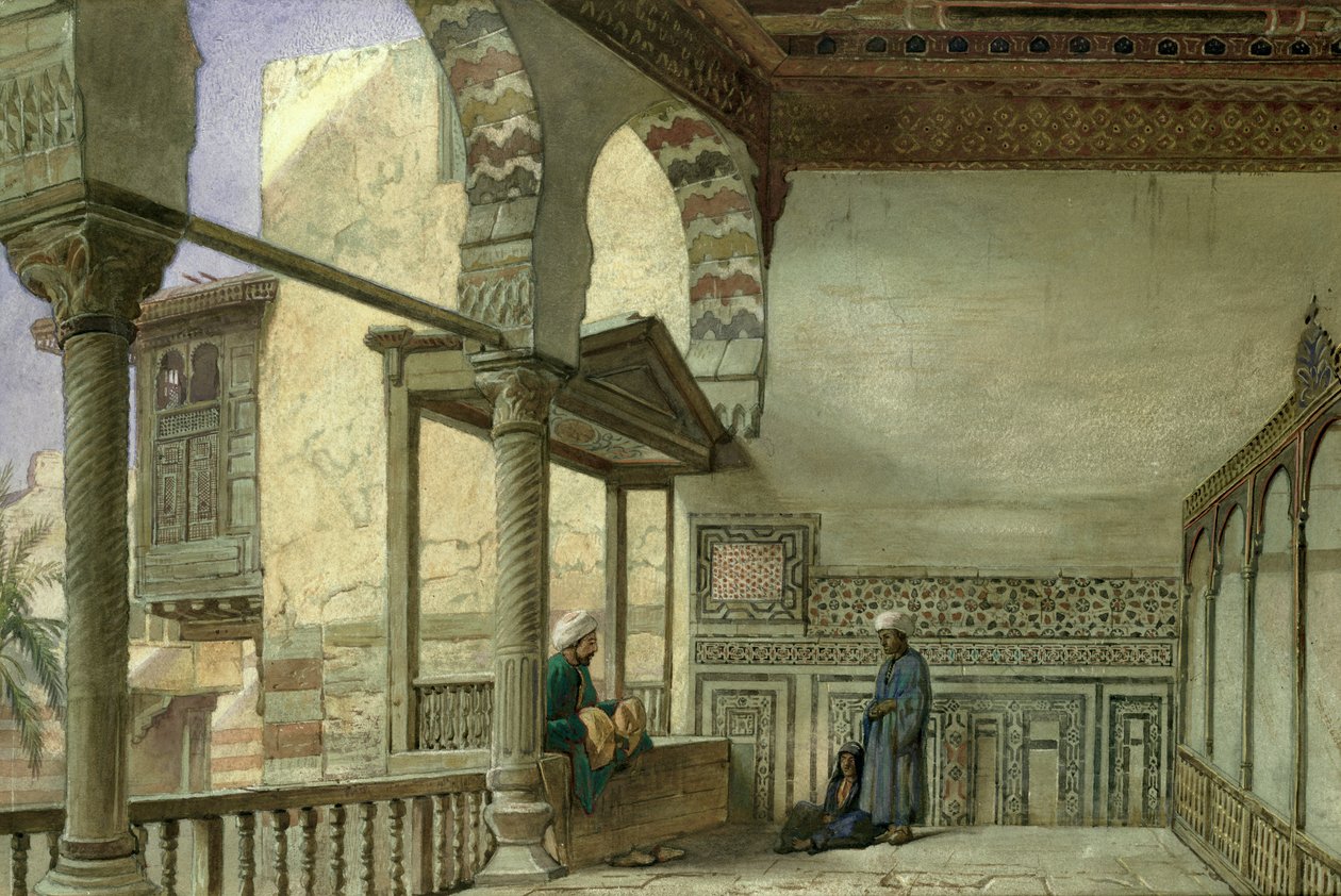 Loggia domu Memlook Radnau Bey, Kair autorstwa Frank Dillon