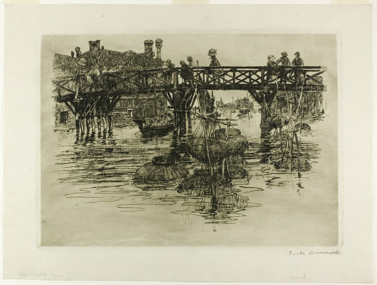 Dzielnica rybacka, Wenecja autorstwa Frank Duveneck