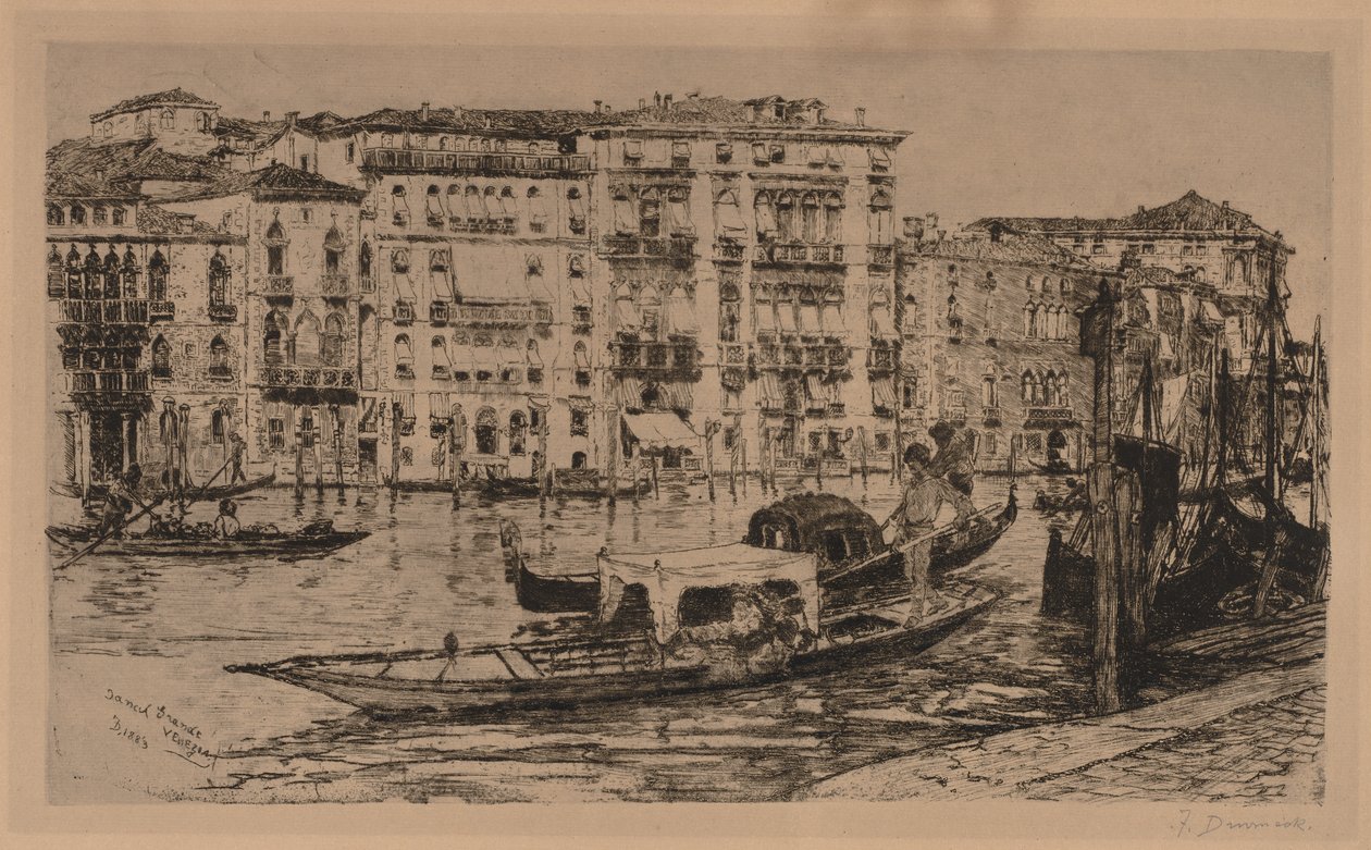 Canal Grande, Wenecja, 1889. autorstwa Frank Duveneck