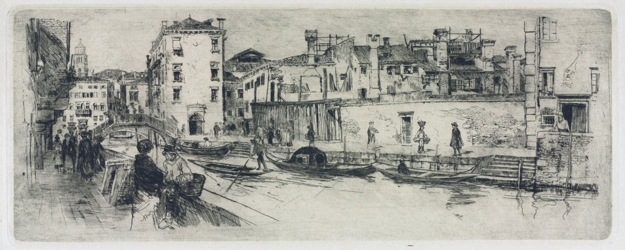 Kanał San Trovasso, Wenecja, 1883. autorstwa Frank Duveneck