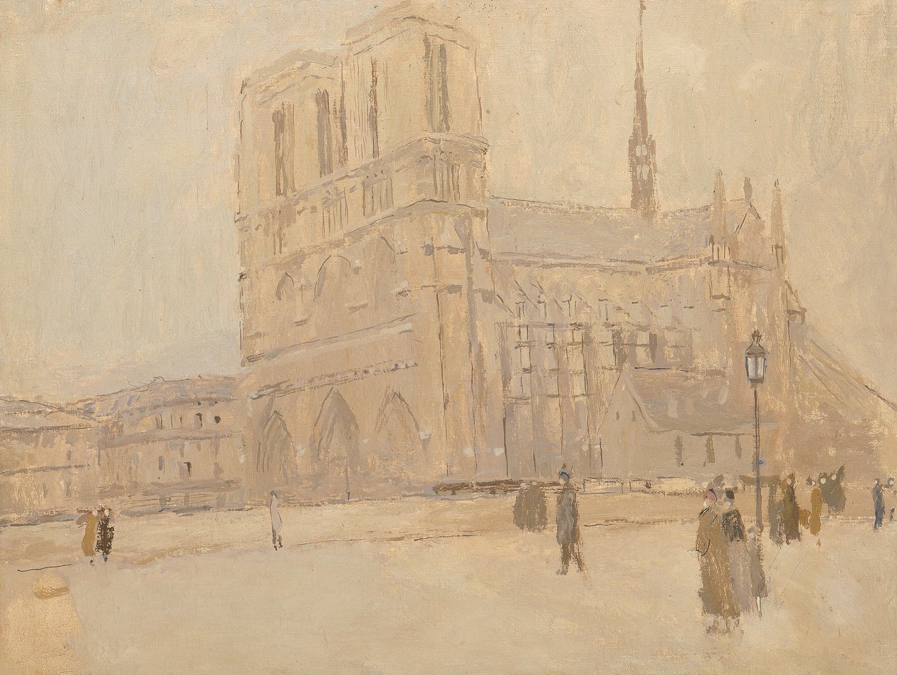 Notre Dame w zimie, b.d. autorstwa Frank Edwin Scott
