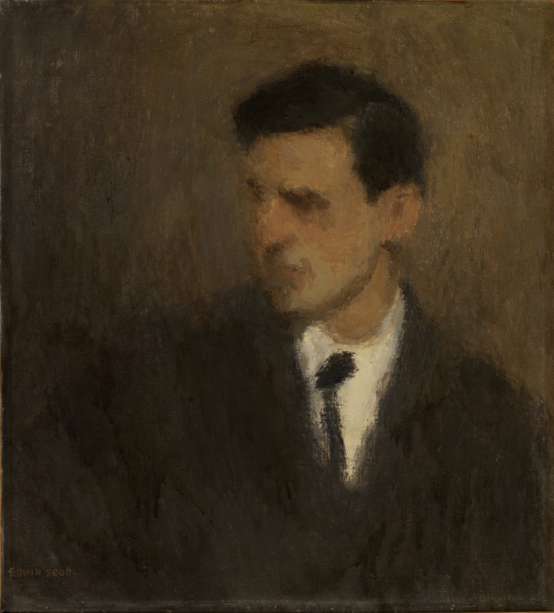 Portret młodego mężczyzny, b.d. autorstwa Frank Edwin Scott