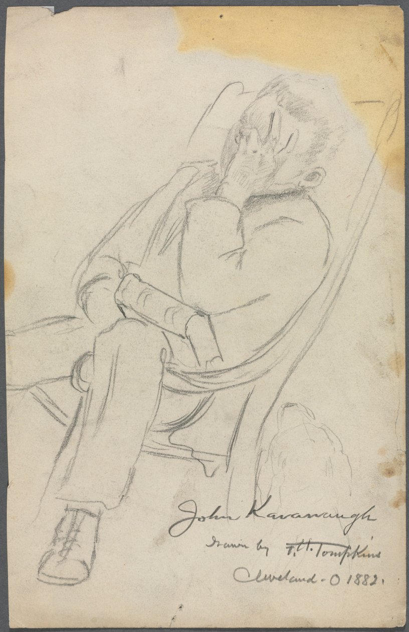 Szkic Johna Kavanaugha, 1882. autorstwa Frank H. Tompkins