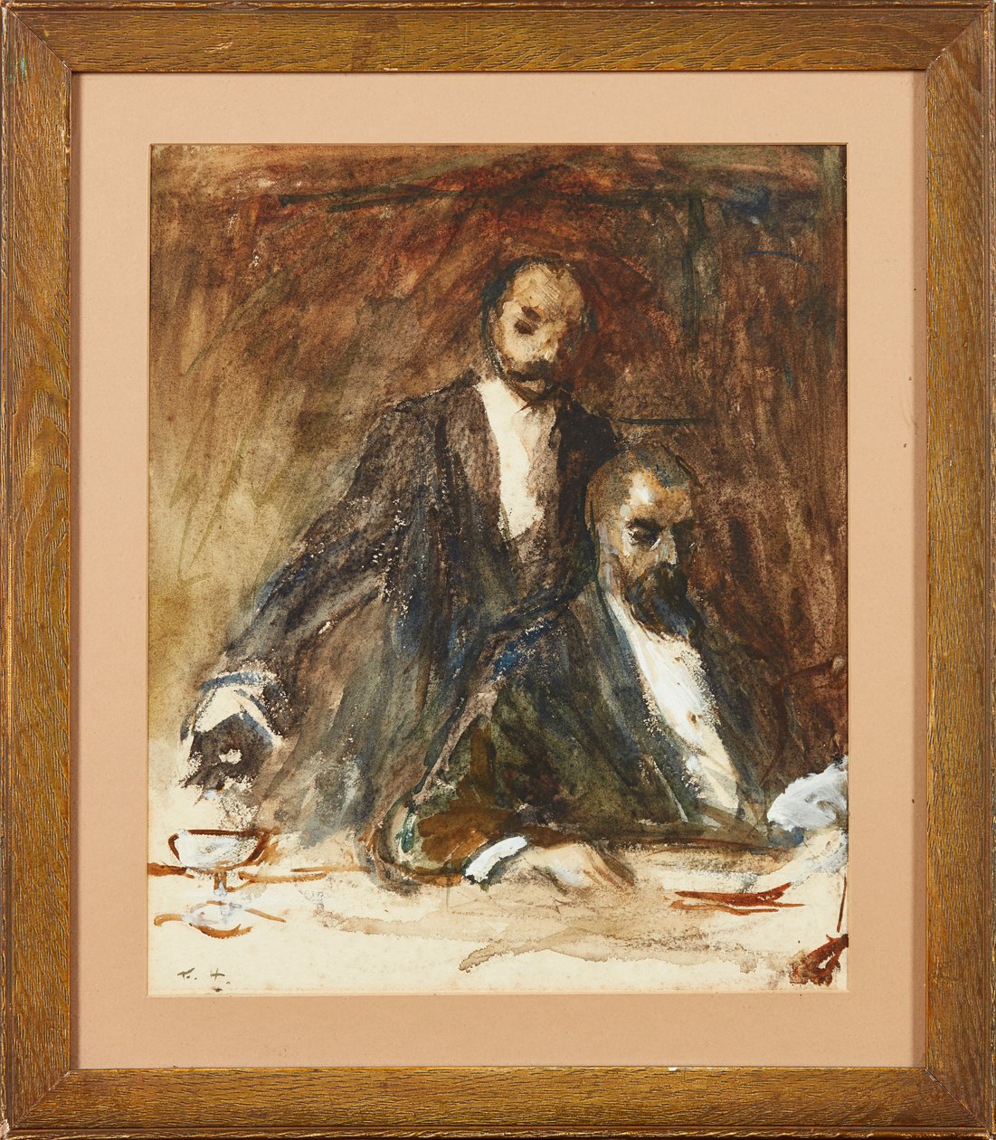 Kolejna szklanka, Sir? (akwarela) autorstwa Frank Holl