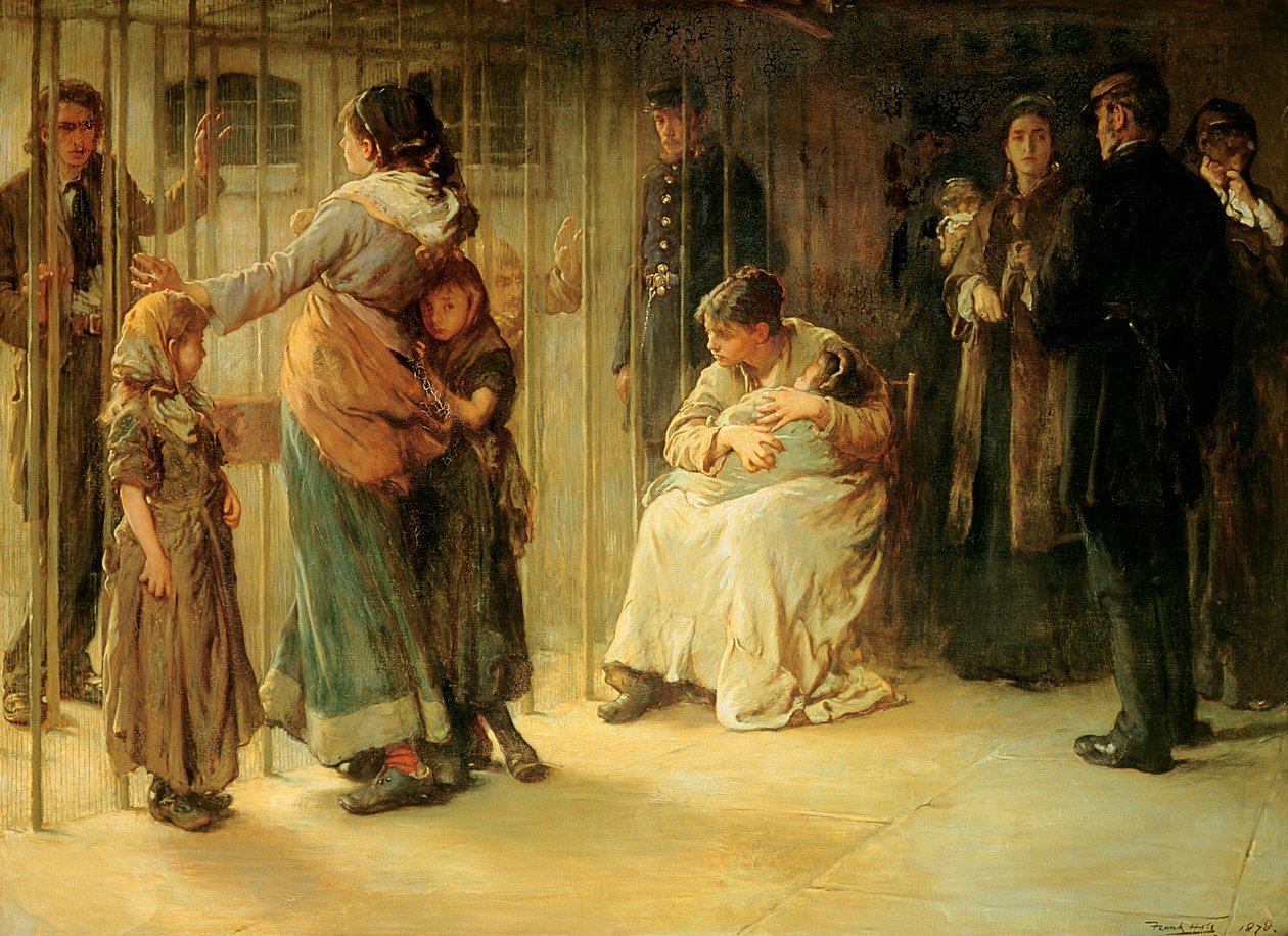 Newgate: Skazany na proces, 1878 autorstwa Frank Holl