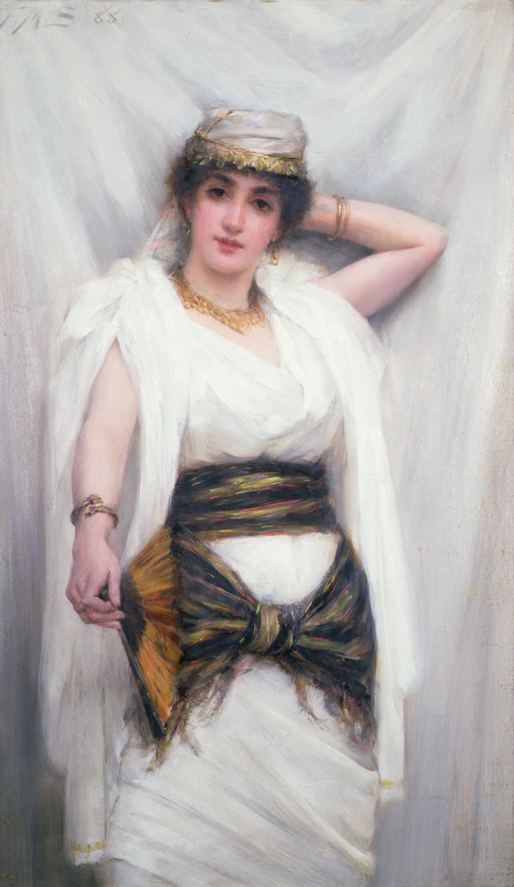 Yoletta 1888 (olej na panelu) autorstwa Frank Markham Skipworth