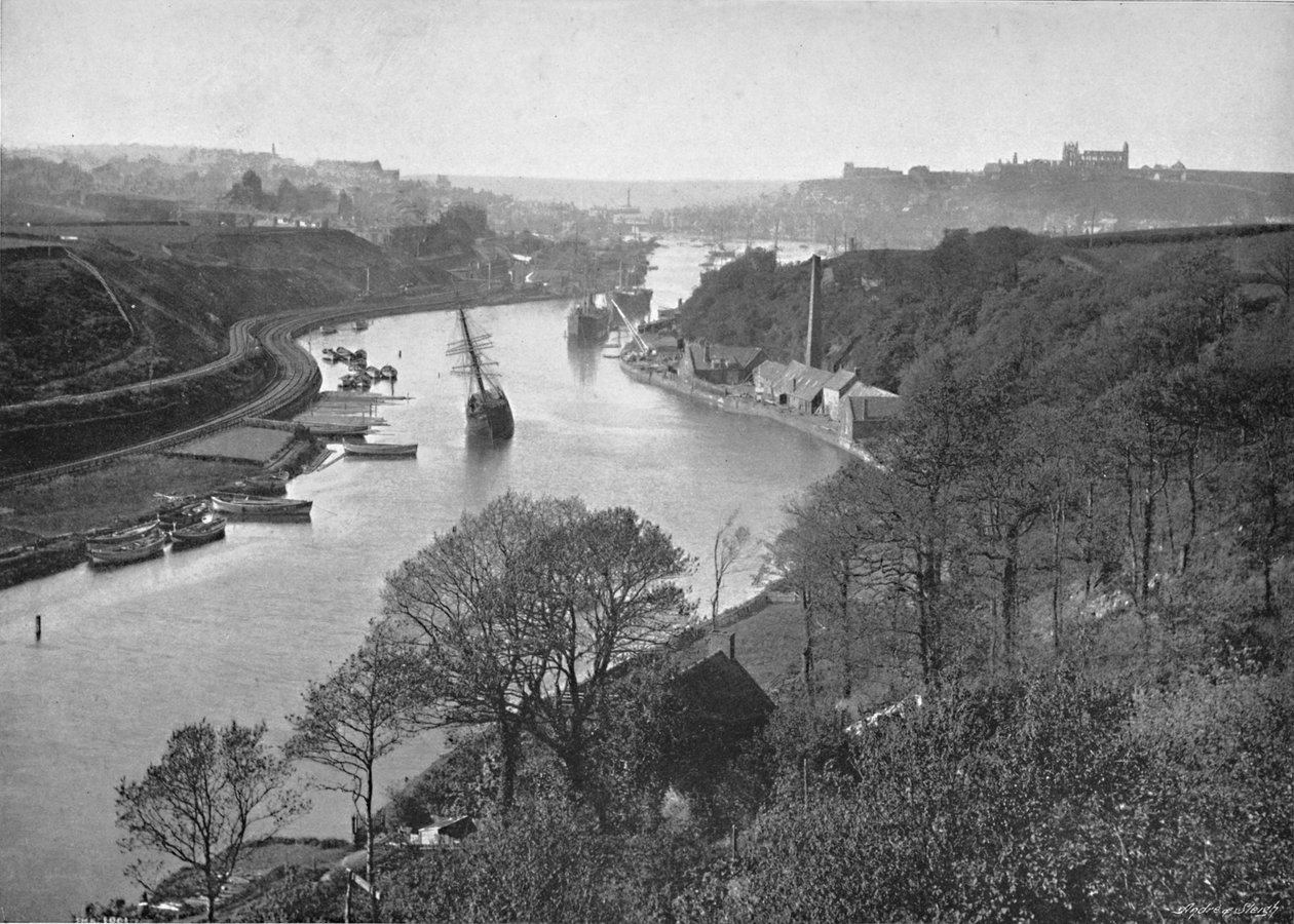 Whitby, z Larpool, c1896 autorstwa Frank Meadow Sutcliffe