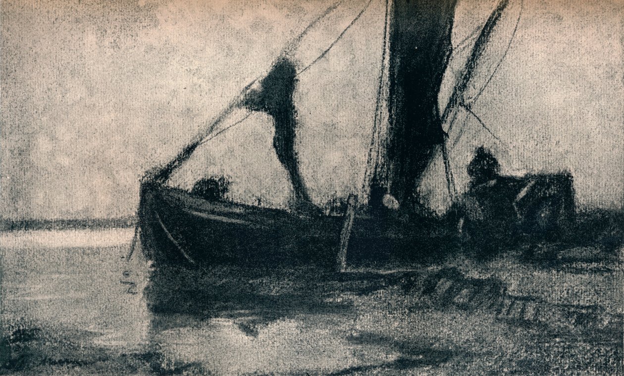 Załadunek barki, XIX w. autorstwa Frank Mura