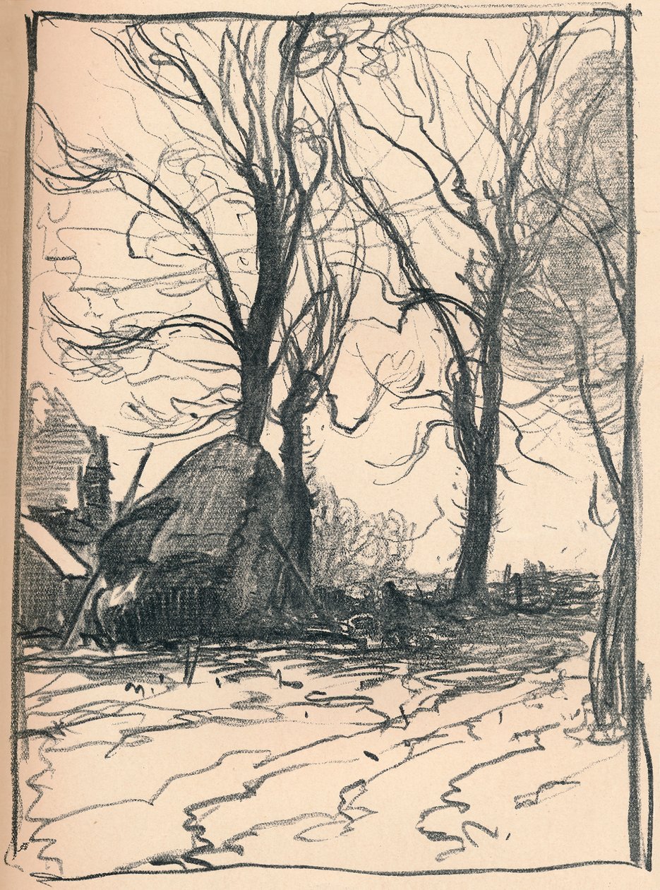 Studium Drzew, Sompting, Sussex, XIX w. autorstwa Frank Mura