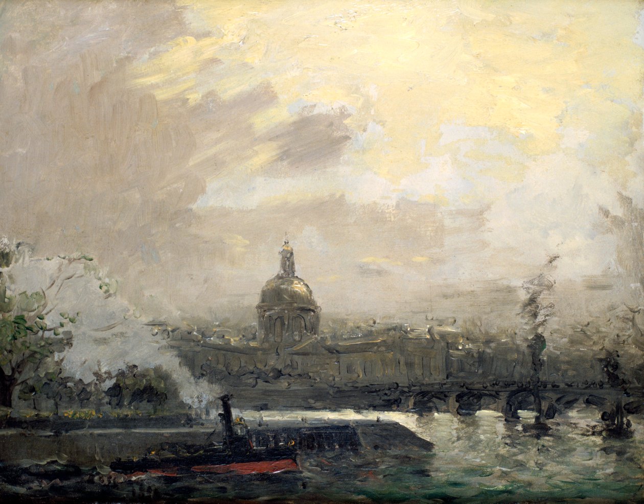 Sekwana, nabrzeże Conti, XIX w. autorstwa Frank Myers Boggs