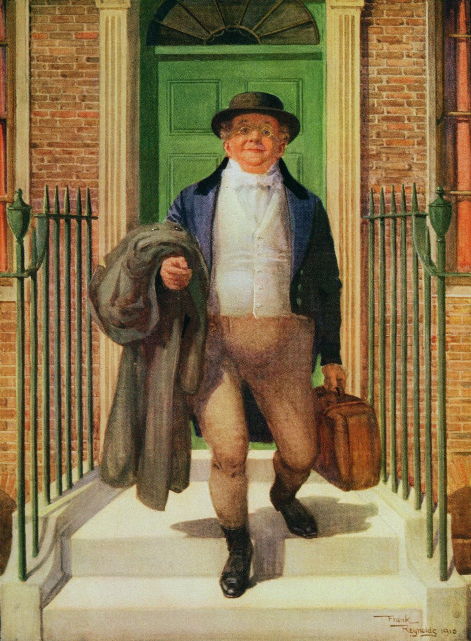 Pan Pickwick opuszcza dom autorstwa Frank Reynolds