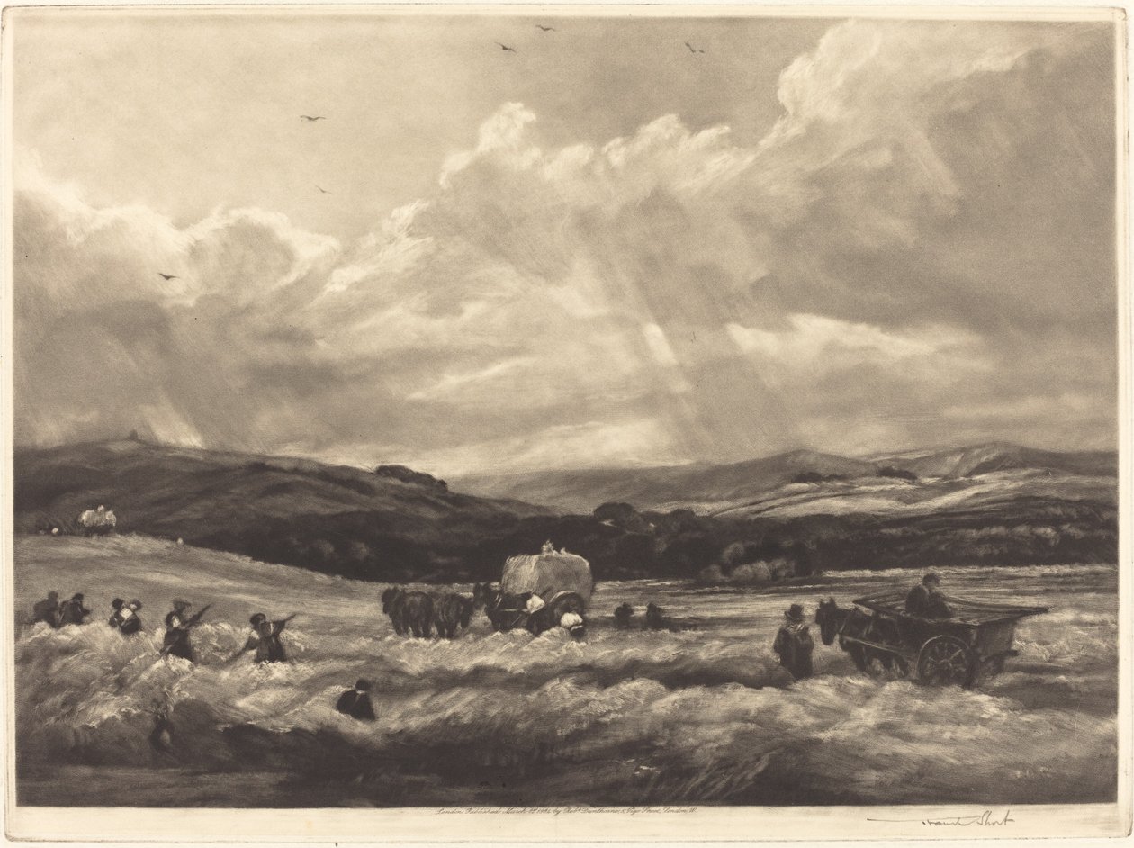 Hayfield w Yorkshire, 1904. autorstwa Frank Short