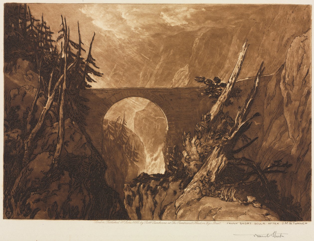 Most Małych Diabłów, 1886. autorstwa Frank Short