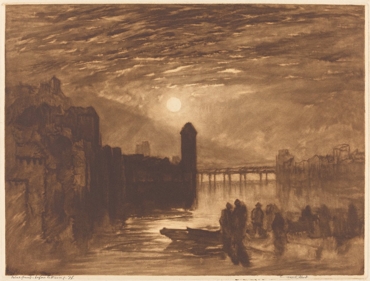 Światło księżyca na rzece, 1896. autorstwa Frank Short
