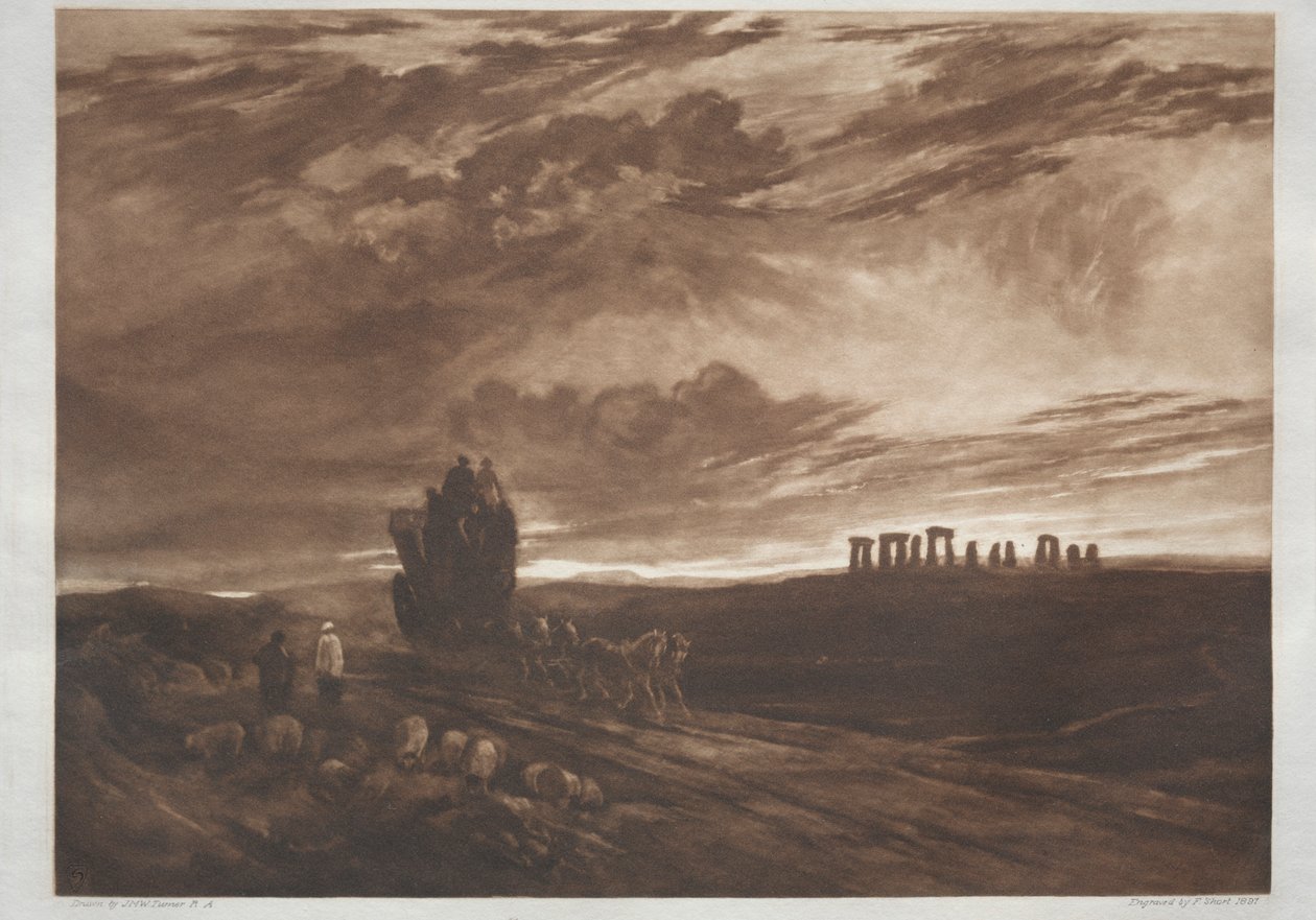 Stonehenge o świcie, 1897. autorstwa Frank Short