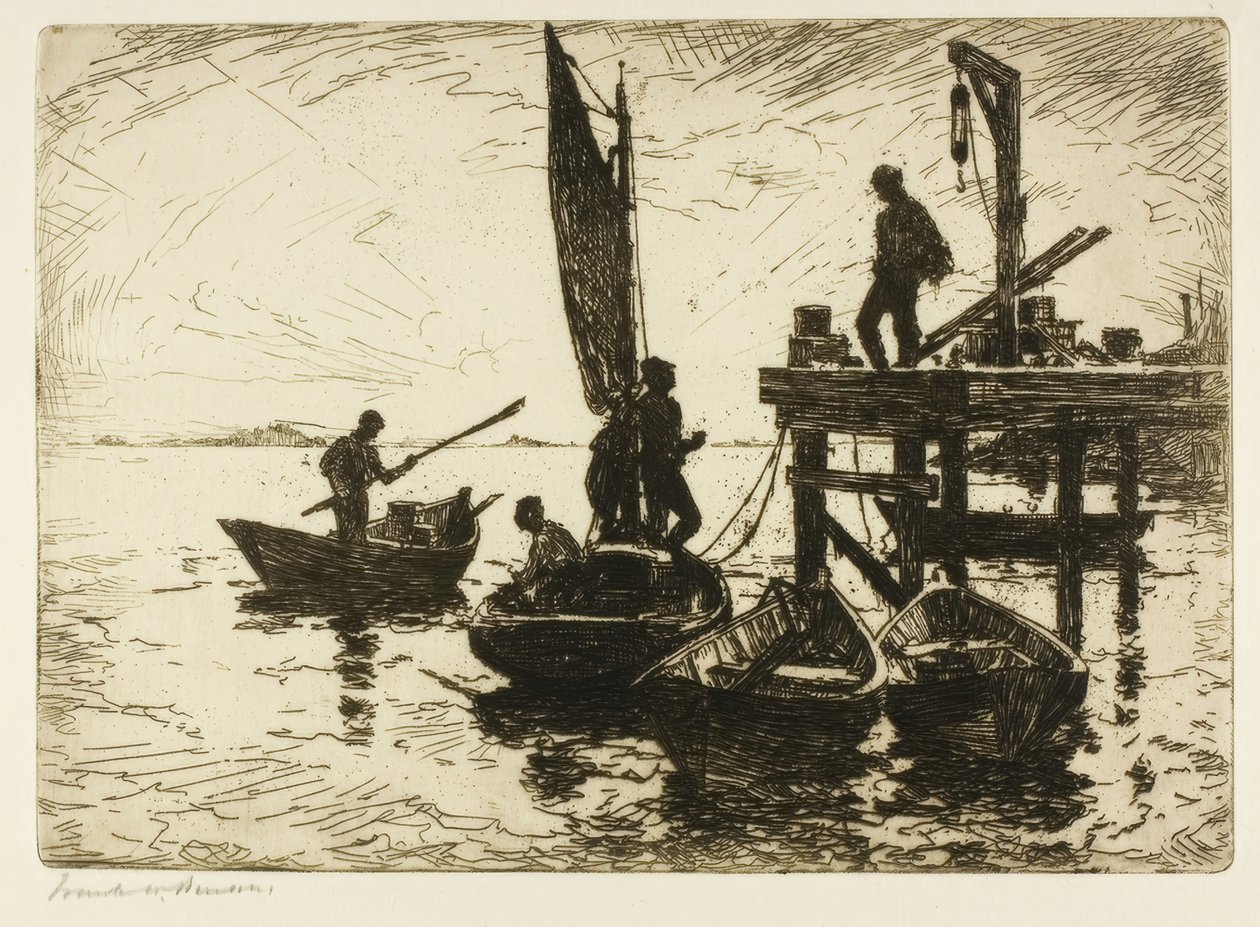Łodzie o świcie autorstwa Frank Weston Benson