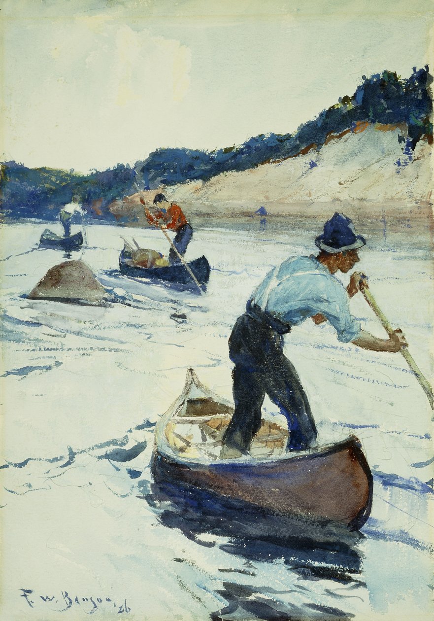 Kajakarstwo autorstwa Frank Weston Benson