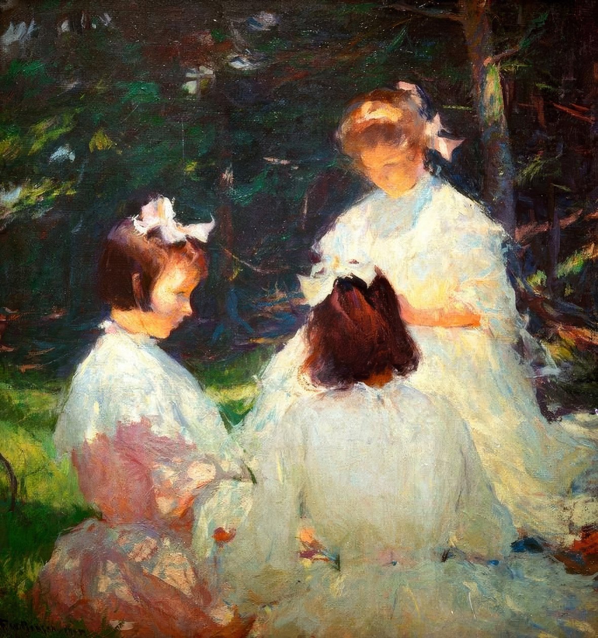 dzieci w lesie autorstwa Frank Weston Benson