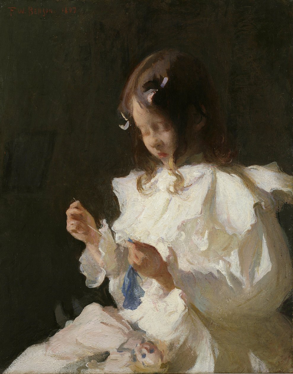 Portret dziecka do szycia autorstwa Frank Weston Benson
