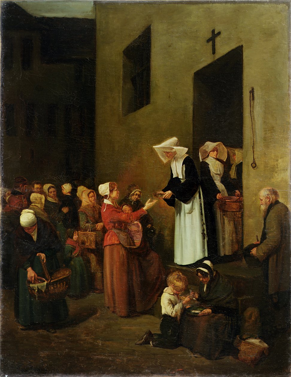 Dobroczynność, 1851 autorstwa François Bonvin