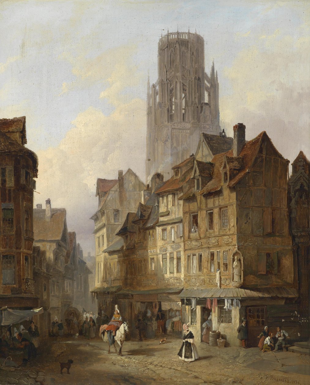 Motyw miasta z Roubaix autorstwa Francois Antoine Bossuet