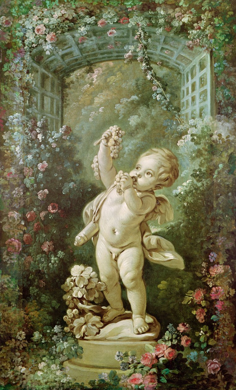 Amorek z Winogronami autorstwa François Boucher