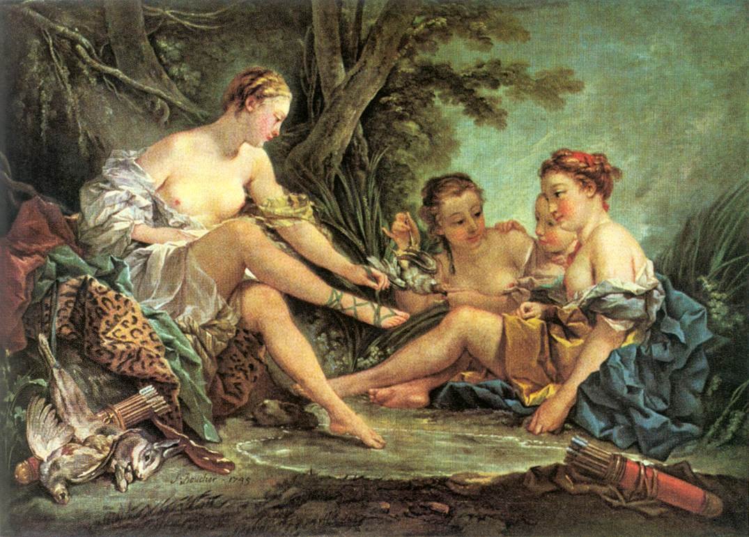 Diana po polowaniu autorstwa François Boucher