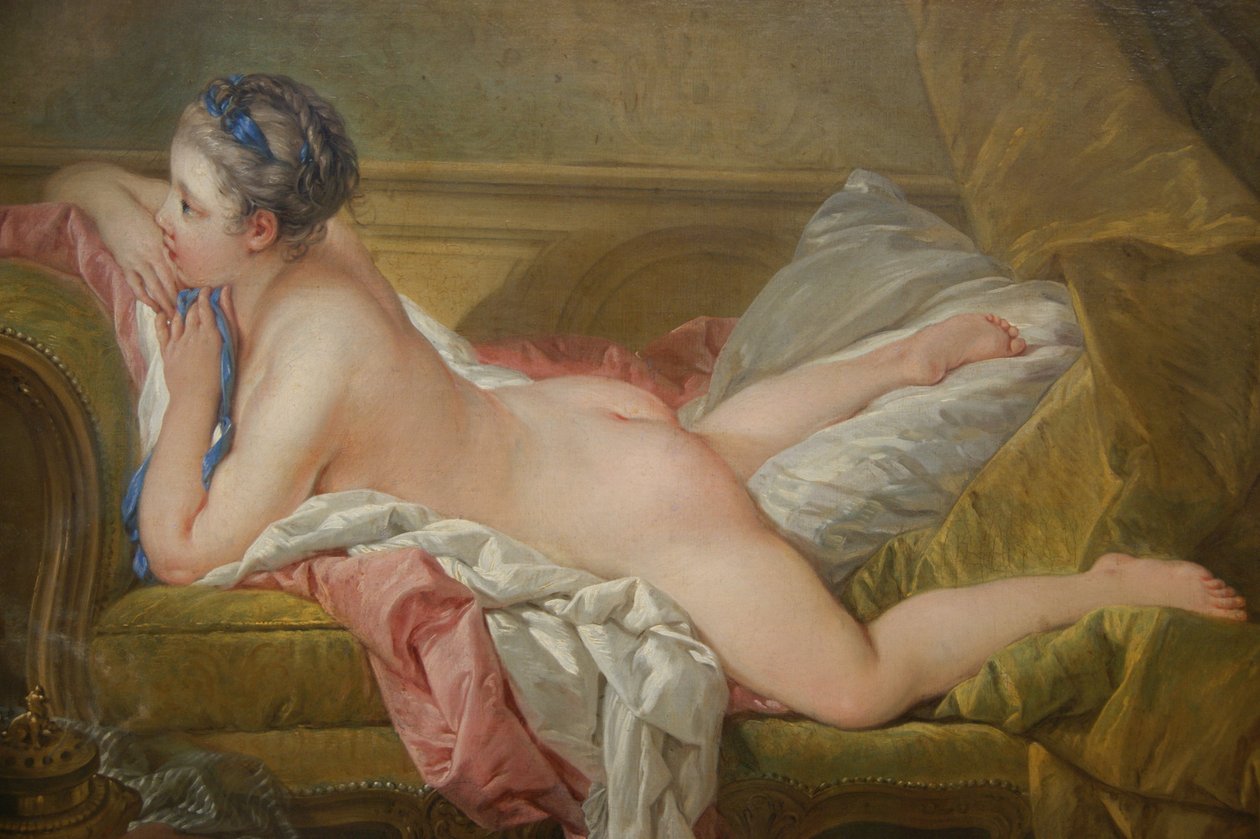 Odpoczywająca dziewczyna autorstwa François Boucher