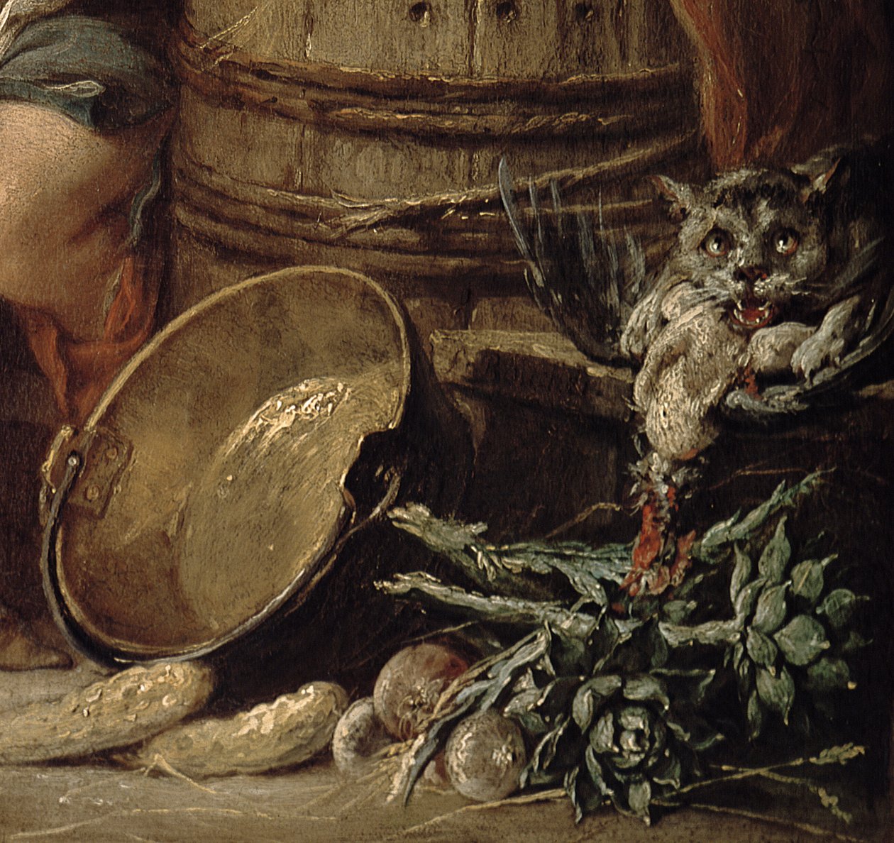 Piękna pokojówka kuchenna (detal z 239932) autorstwa François Boucher