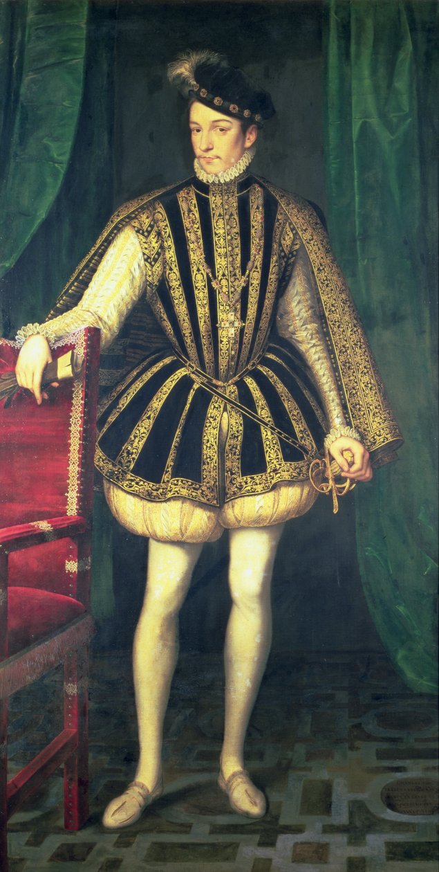 Францын хаан Чарльз IX (1550-74), c.1565poli autorstwa François Clouet