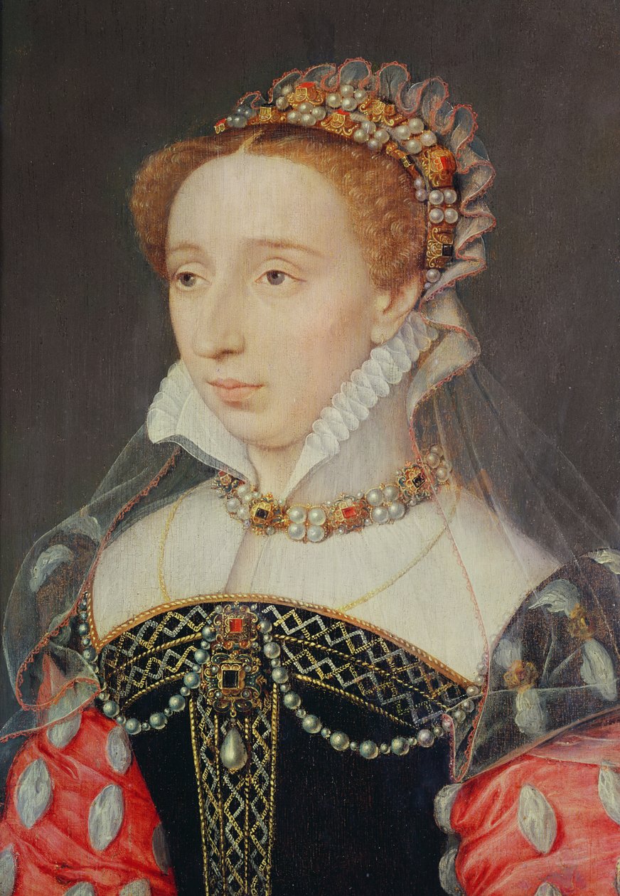 Portret Anny de Pienne, damy oczekującej Marii Stuart, ok. 1560, (olej na drewnie) autorstwa François Clouet