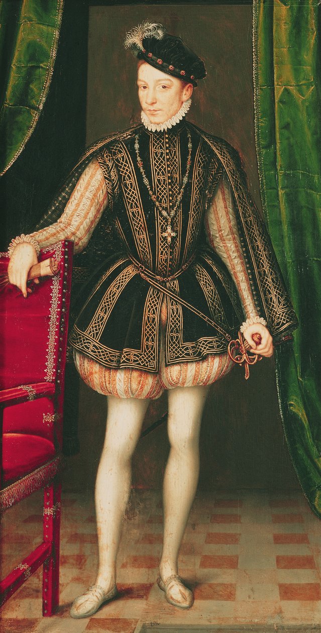 Portret Karola IX, 1560 autorstwa François Clouet