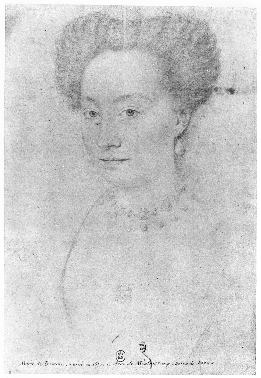 Francoise de Montmorency (ur. 1562) zwana "La belle Fosseuse". autorstwa François Quesnel