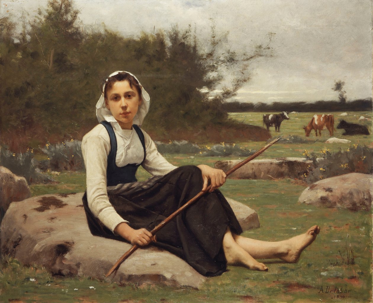 Pasterka, 1890 autorstwa François Alfred Delobbe