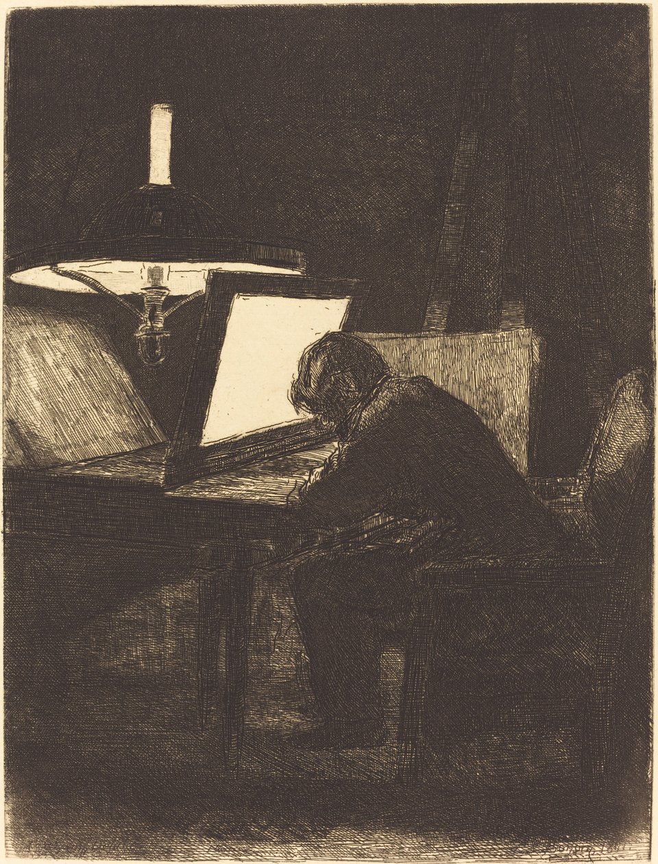 Grawer (Grawer) autorstwa François Bonvin